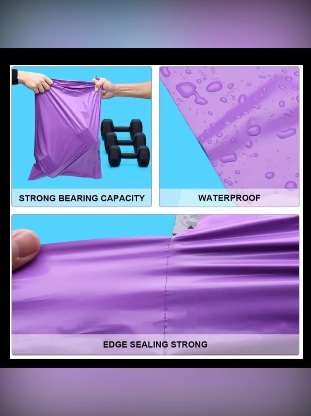 50pcs Shipping Package Kit ⭐️25-Purple Poly Mailers⭐️25-TY Stickers⭐️🆕⭐️